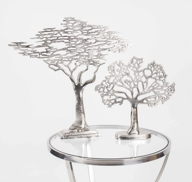 Dekobaum, Baum aus Aluminium als Dekoration, Höhe 59 cm
