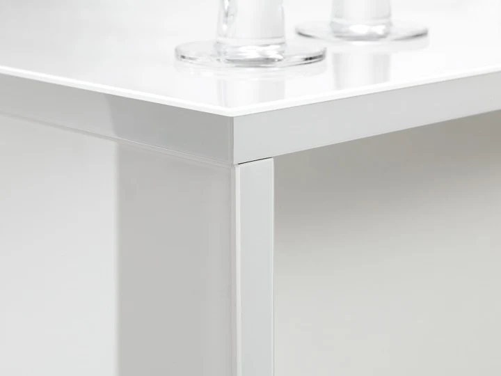 Office Bar auf Rollen weiß, mobile Coffe Bar Hochglanz lackiert