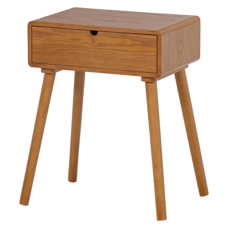 Nelo nachttisch/beistelltisch holz braun