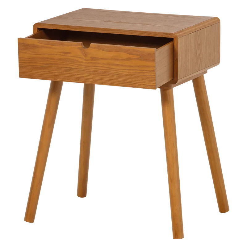 Nelo nachttisch/beistelltisch holz braun
