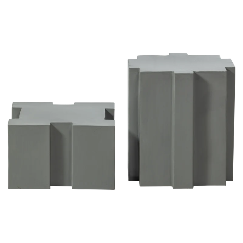 Set v 2 - Jasmir beistelltische metall grau