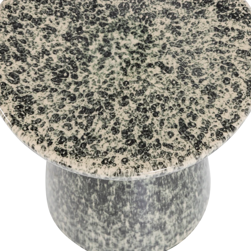 Fleck beistelltisch ø35x43 cm keramik dunkelgrau melange