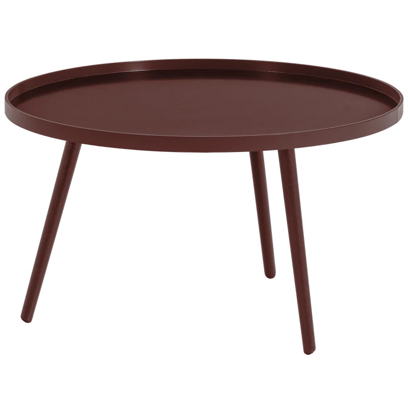 Mesa Beistelltisch XL 39xØ78 cm Holz Bordeauxrot