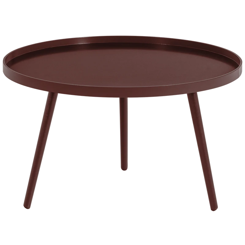 Mesa Beistelltisch XL 39xØ78 cm Holz Bordeauxrot