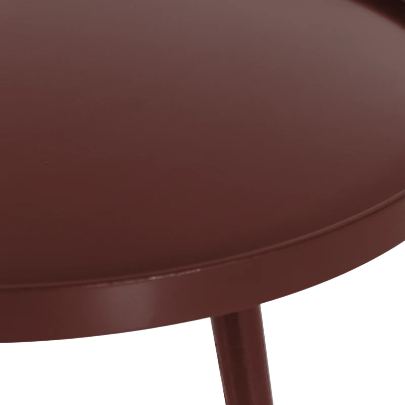 Mesa Beistelltisch XL 39xØ78 cm Holz Bordeauxrot
