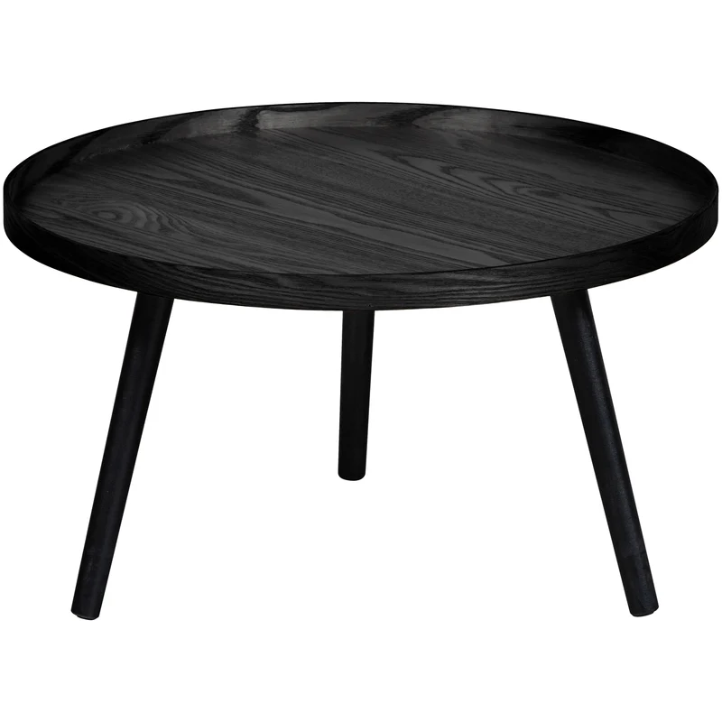 Mesa L holz beistelltisch schwarz 34xØ60