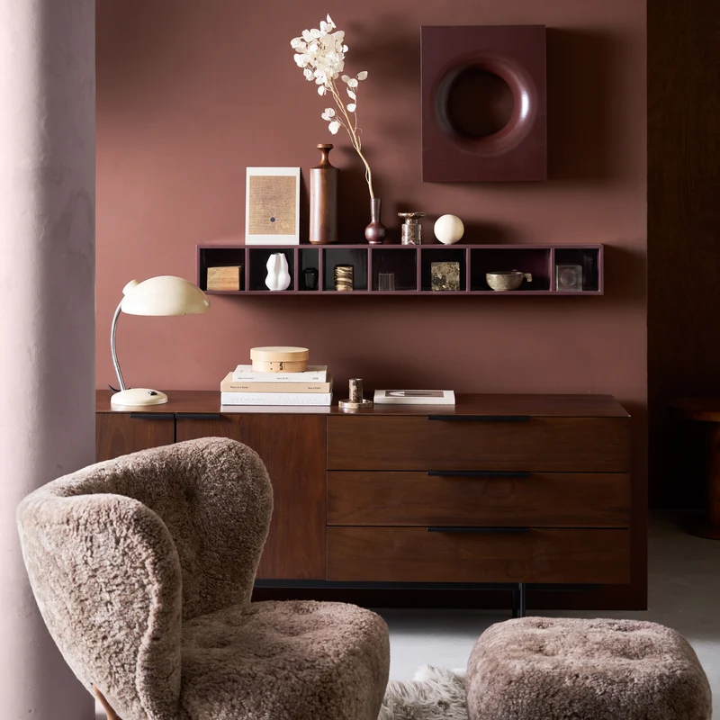 Show it wandschrank mdf bordeauxrot