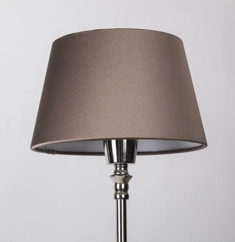 Lampenschirm für Tischleuchte, Form rund, Farbe Taupe, Durchmesser 20 cm