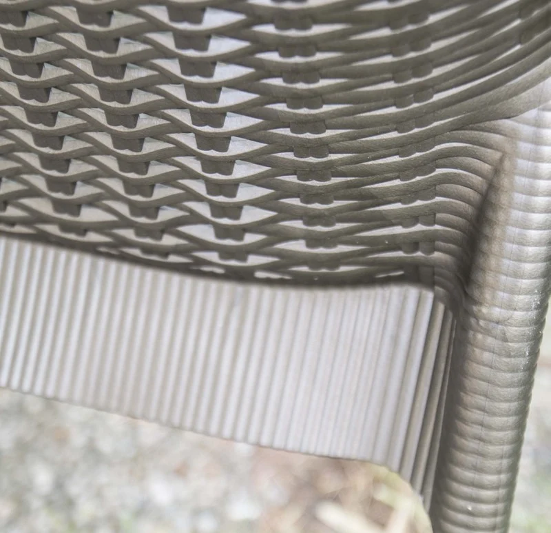 Gartenbank aus Kunststoff in grau, Outdoor Gartenbank