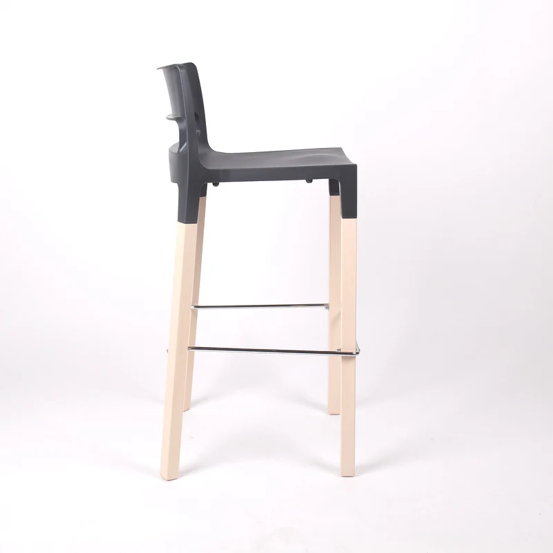 Design Barhocker mit Fußablage, Farbe anthrazit
