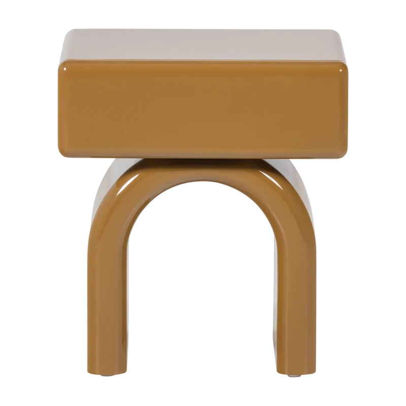 Zorel kommode/nachttisch holz glanz honingelb