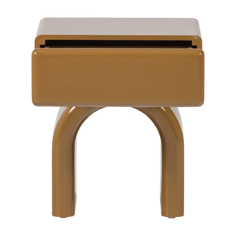 Zorel kommode/nachttisch holz glanz honingelb