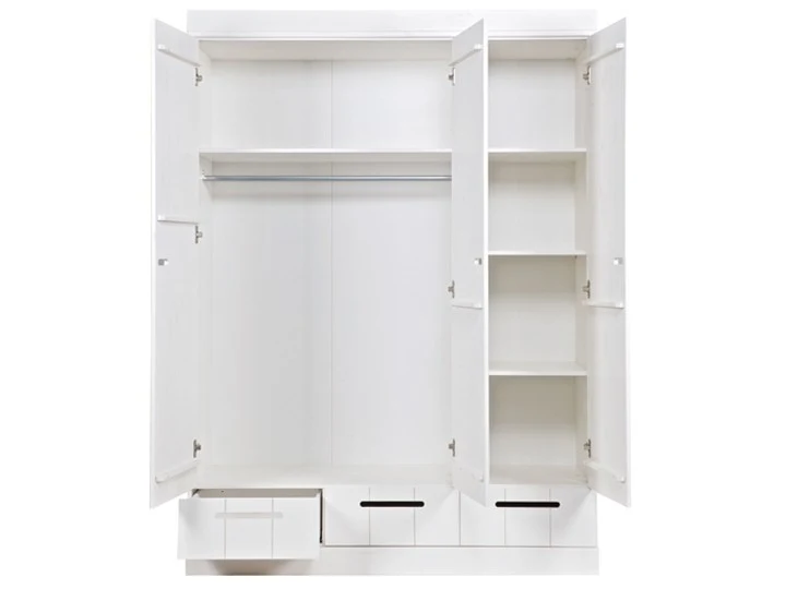 Kleiderschrank weiß, Schrank weiß für Kinderzimmer, Breite 140 cm
