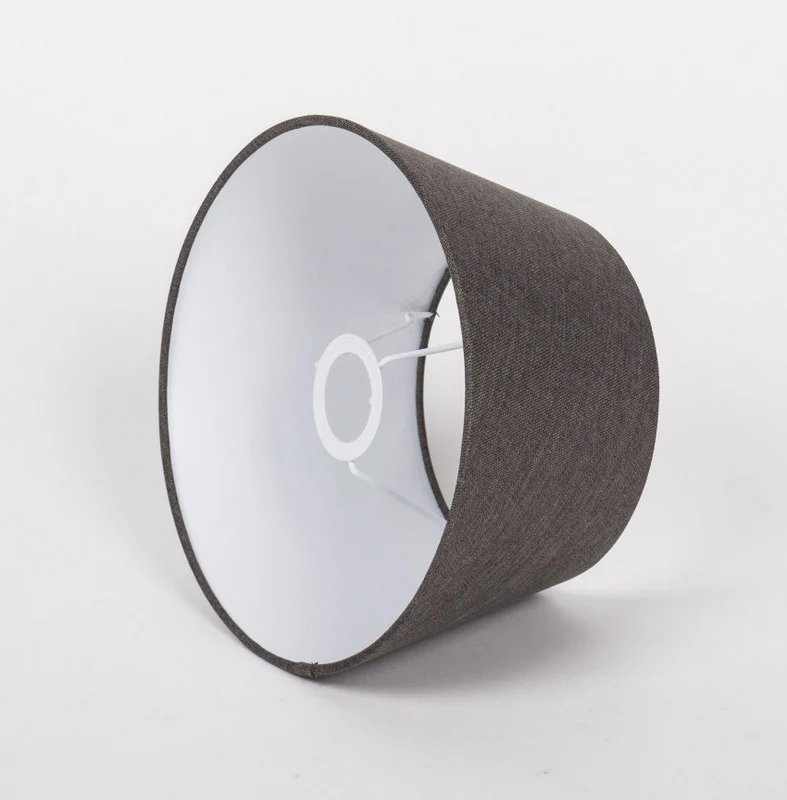 Lampenschirm rund, Farbe Grau, Lampenschirm für eine Tischlampe, Durchmesser 25 cm