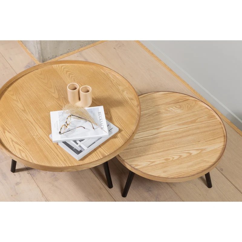 Mesa L holz beistelltisch natur