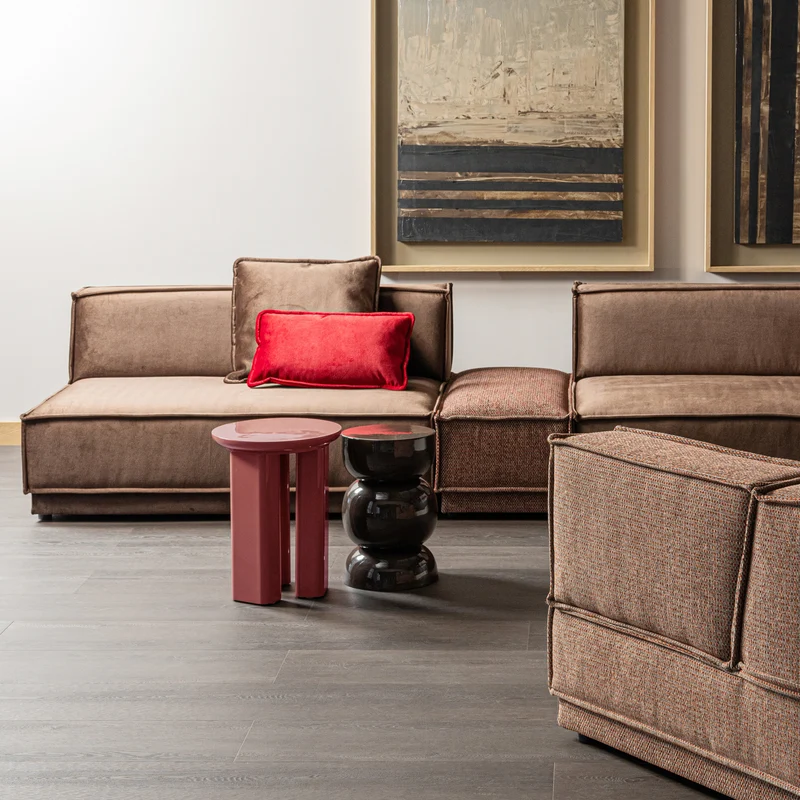 Orivo beistelltisch holz hochglanz rot/rosa