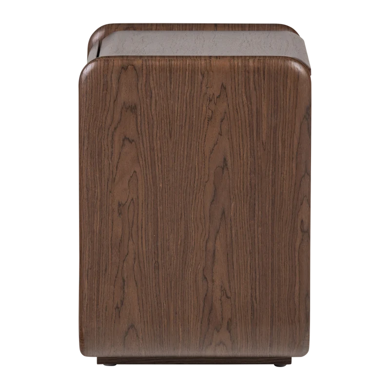 Elura kommode/nachttisch 1 schublad holz furnier braun
