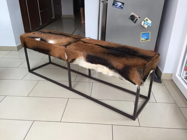 Bank Ziegenfell-Bezug, Sitzbank Fell, Breite 140 cm