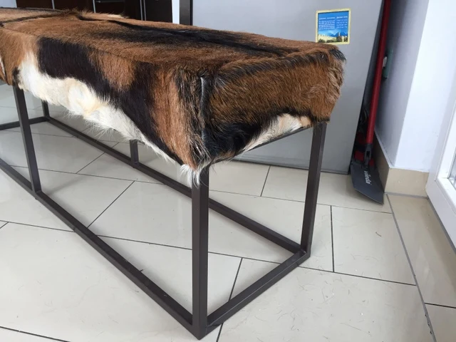 Bank Ziegenfell-Bezug, Sitzbank Fell, Breite 140 cm