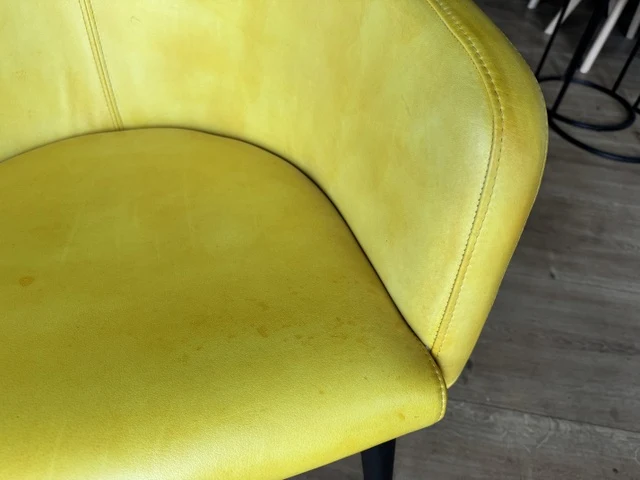Stuhl Chesterfield gelb, Stuhl Echtleder gepolstert Chesterfield