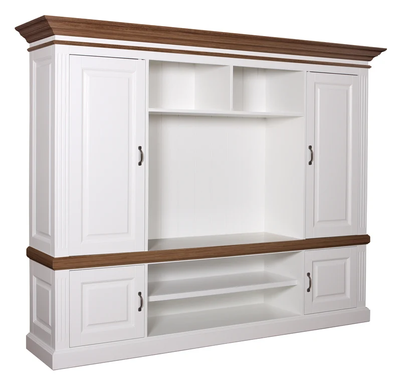 TV Schrank weiß, Fernsehschrank im Landhausstil, Wohnzimmerschrank weiß