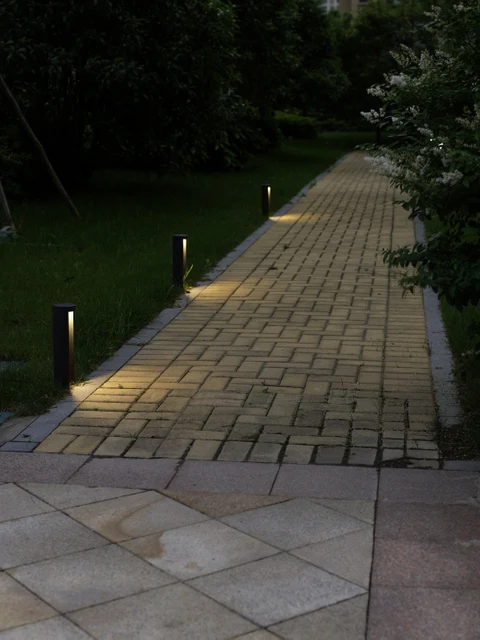 LED Außenstandleuchte schwarz, Standleuchte außen schwarz, Höhe 25 cm