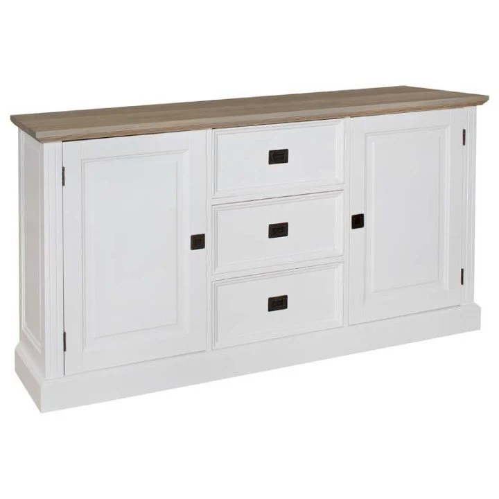 Sideboard weiß im Landhausstil, Kommode weiß, Breite 174 cm