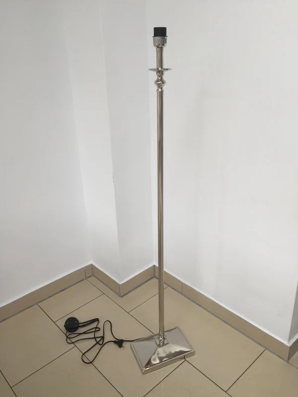 Lampenfuß Stehleuchte verchromt, Höhe 131 cm