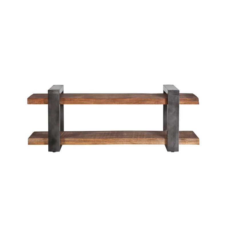 TV Regal grau-Naturholz, Lowboard Industrie, Fernsehschrank Industriedesign grau, Breite 150 cm