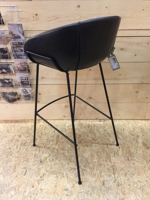 Barstuhl gepolstert Metall-Gestell, Barstuhl schwarz, Sitzhöhe 76 cm
