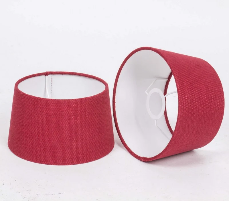 Lampenschirm rot rund für Tischleuchte, Durchmesser 25 cm