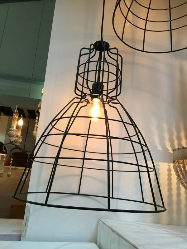 Hängeleuchte Metall schwarz, Pendelleuchte schwarz Metall, Hängelampe schwarz, Ø 48 cm