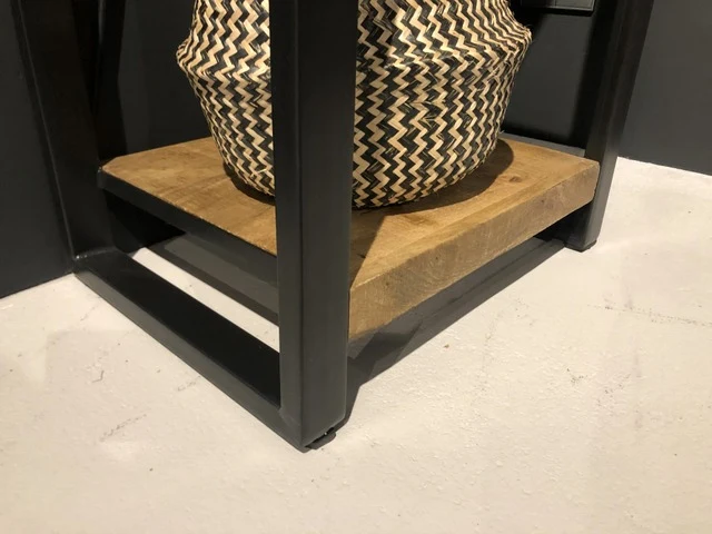 Regal Industriedesign, Bücherregal Metall Holz, Breite 55 cm