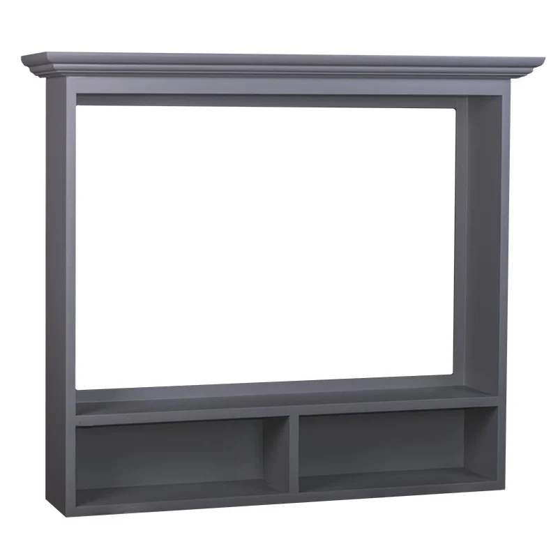 Spiegel weiß Massivholz, Spiegel im Landhausstil, Maße 93x80 cm