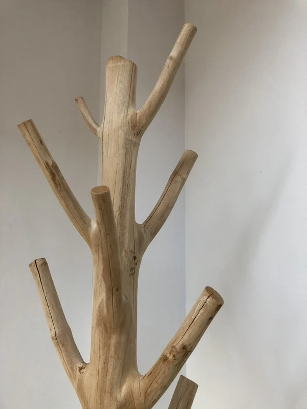 Garderobe Baumstamm, Standgarderobe aus Massivholz, Höhe 170 cm