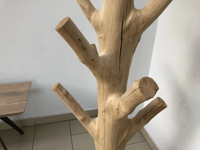 Garderobe Baumstamm, Standgarderobe aus Massivholz, Höhe 170 cm