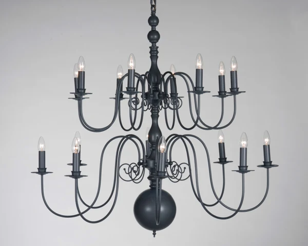 Kronleuchter 16-armig, Hängeleuchte im Landhausstil, Durchmesser 115 cm