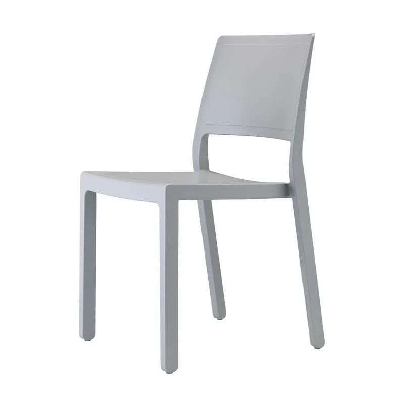 Stuhl grau, Outdoor Stuhl hellgrau, Gartenstuhl grau Kunststoff stapelbar