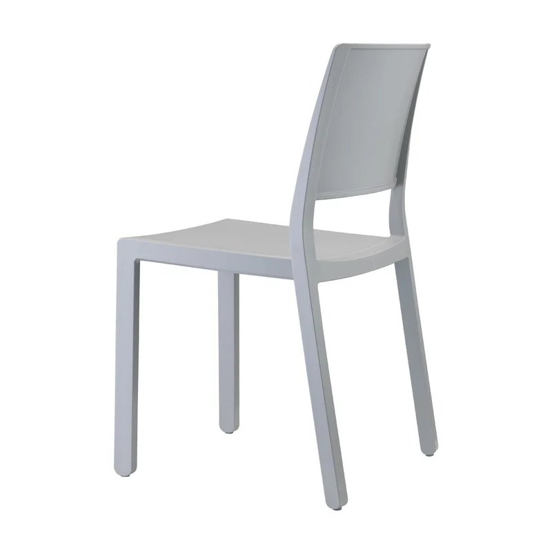 Stuhl grau, Outdoor Stuhl hellgrau, Gartenstuhl grau Kunststoff stapelbar