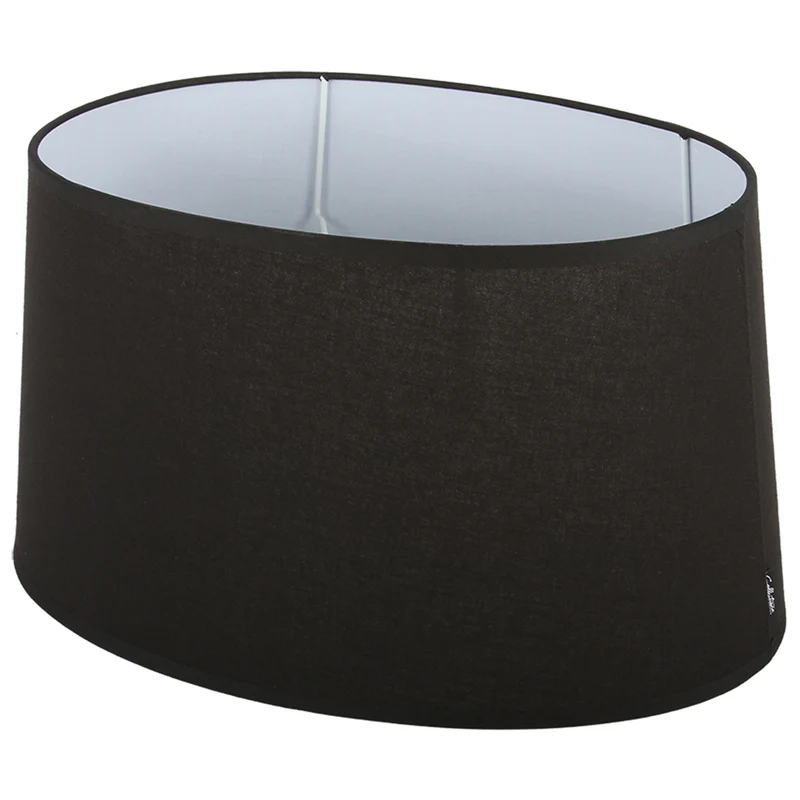 Lampenschirm oval schwarz Ø 20 cm
