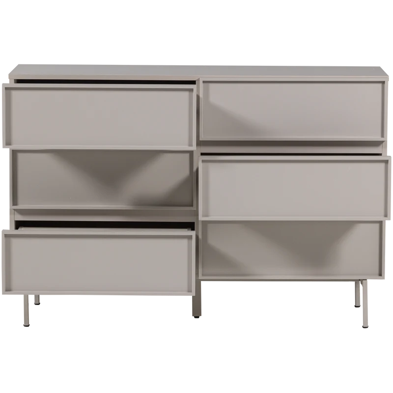 Tours Kommode 6 Schubladen Melamin/MDF sandfarben