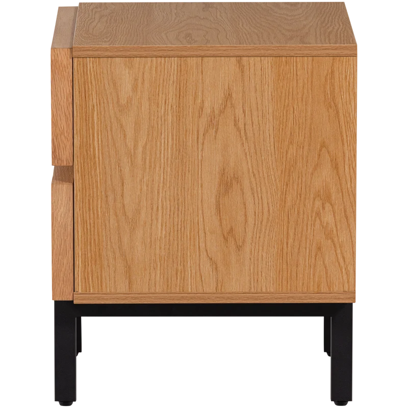 Tours Kommode/Nachttisch 2 Schubladen Melamin/MDF natur