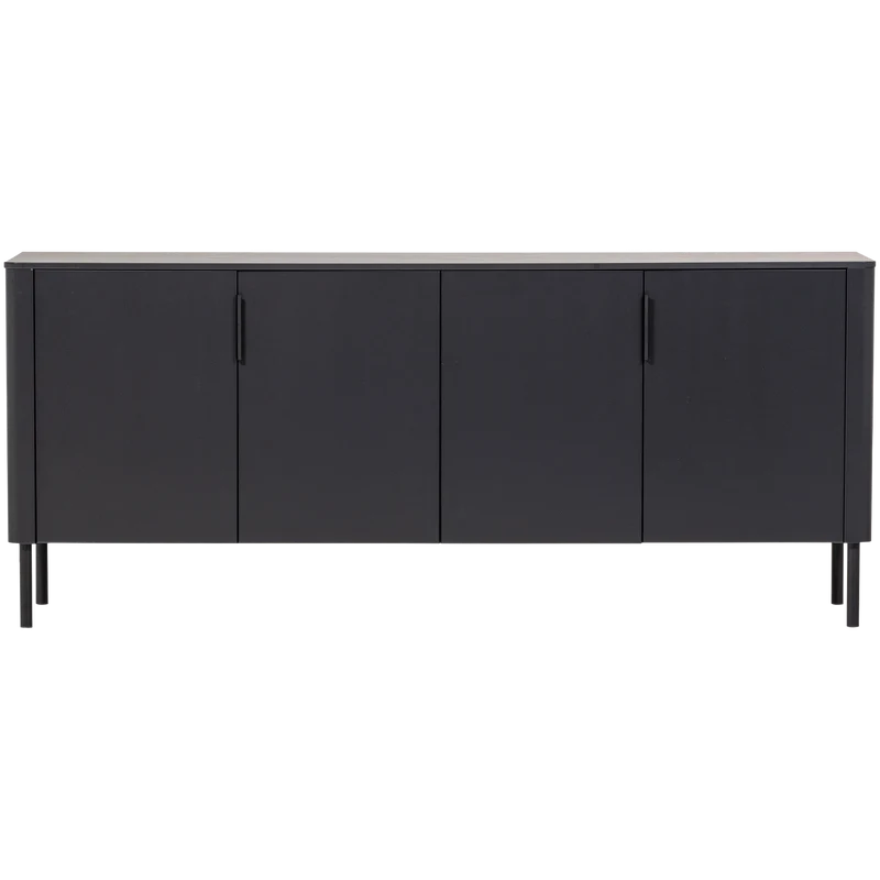 Gunnar Sideboard 200 cm Kiefer mattschwarz