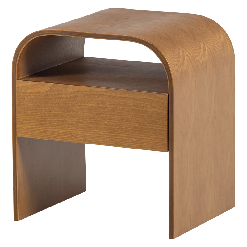 Momo nachttisch/beistelltisch holz braun