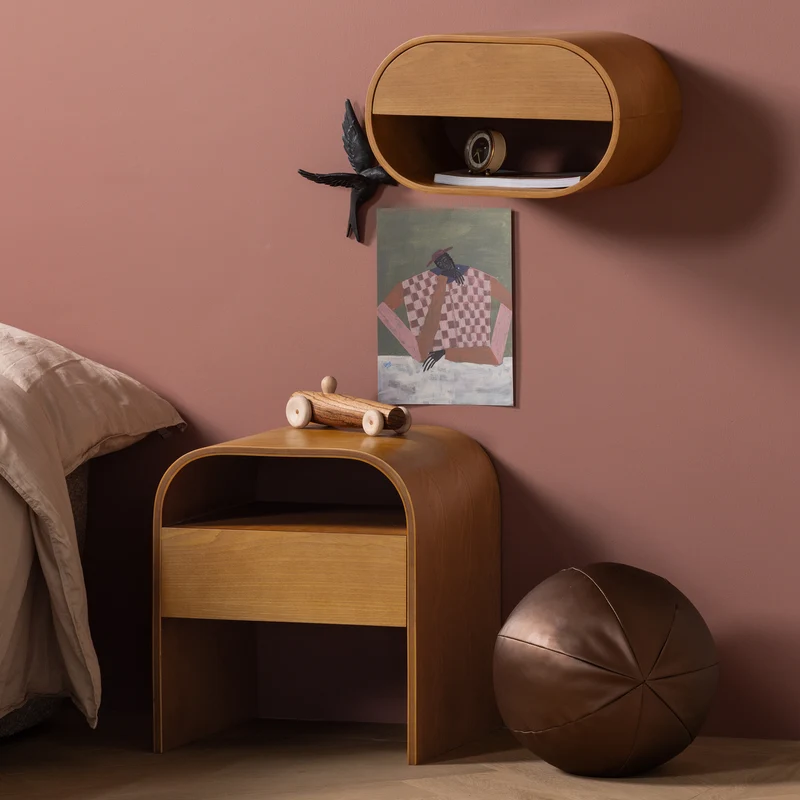 Momo hängendes kommode/nachttisch holz braun