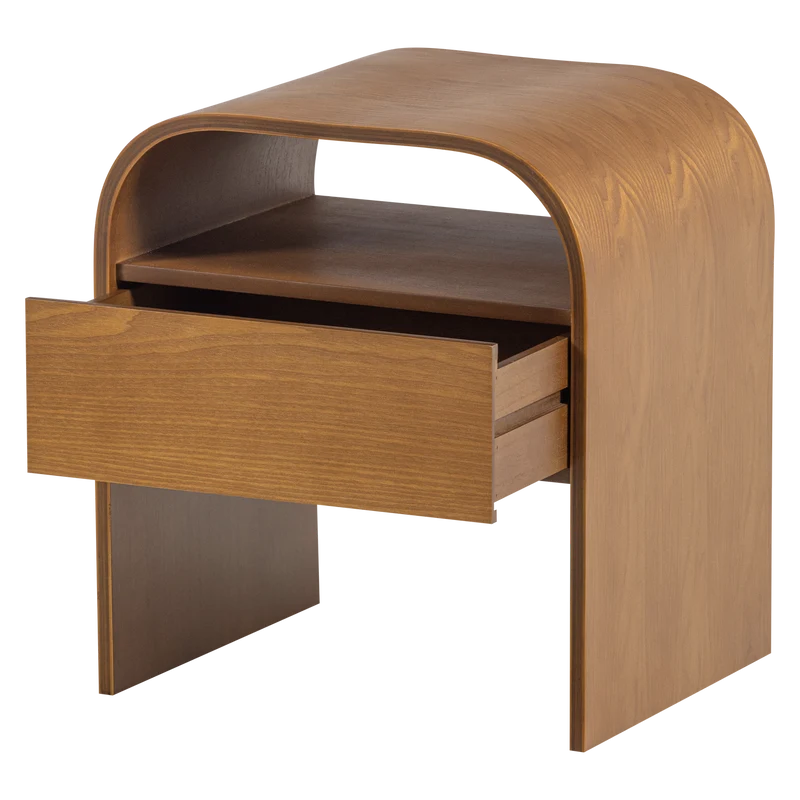 Momo nachttisch/beistelltisch holz braun