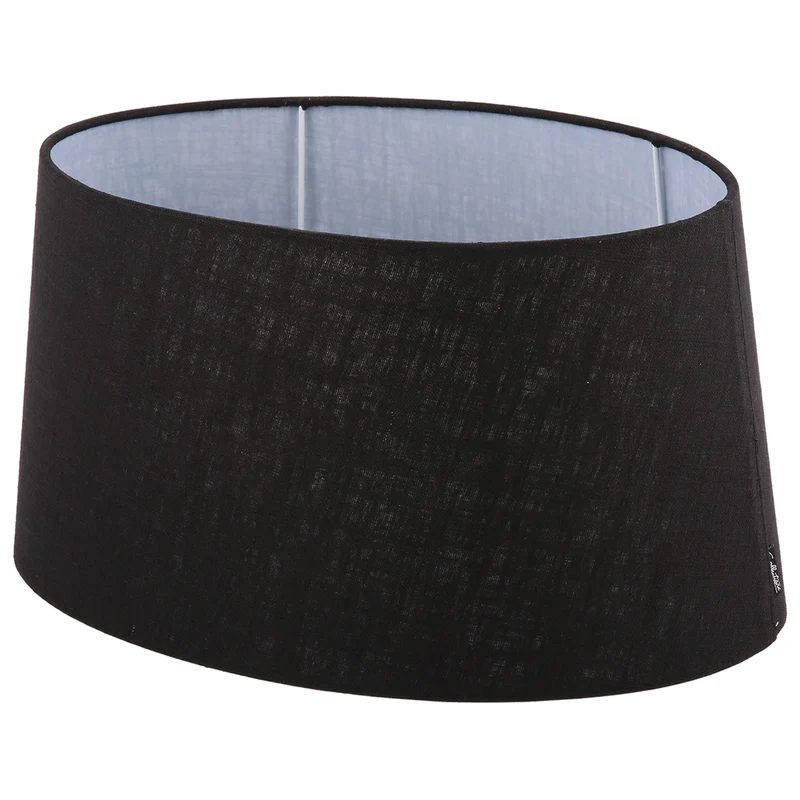 Lampenschirm schwarz oval Ø 25 cm