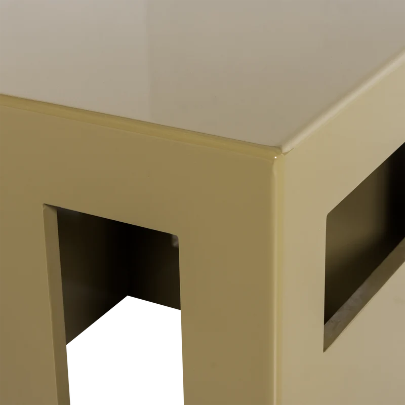 Modern beistelltisch MDF holz glanz honinggelb
