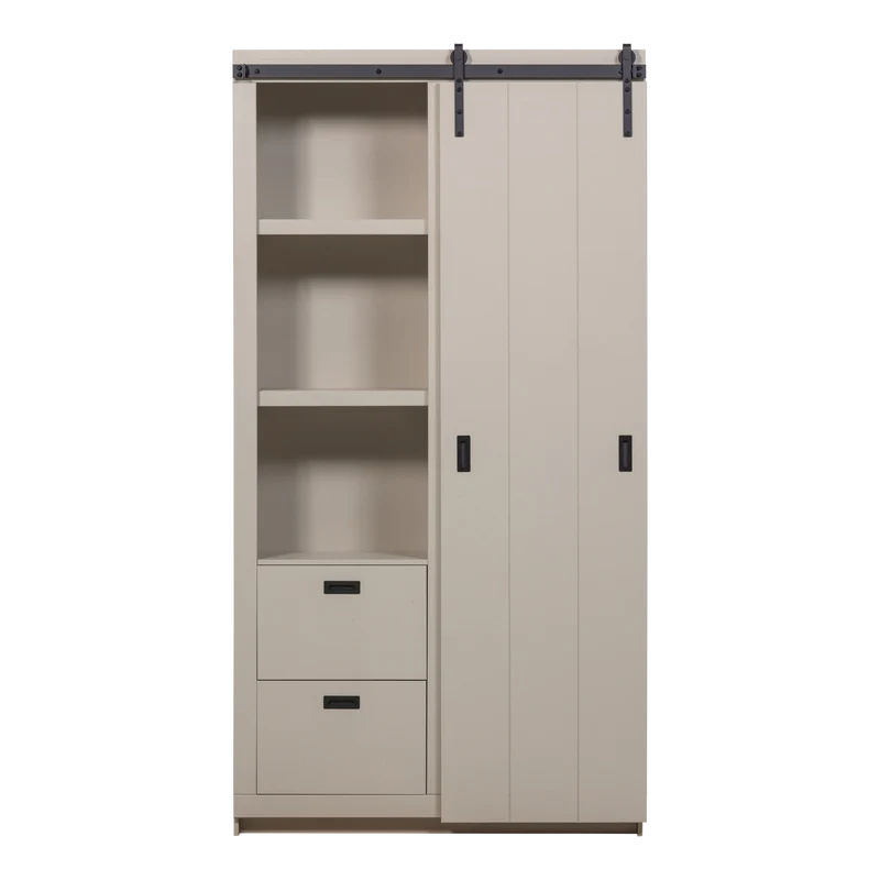 Slide barn schrank holz sägerau kiefer dust