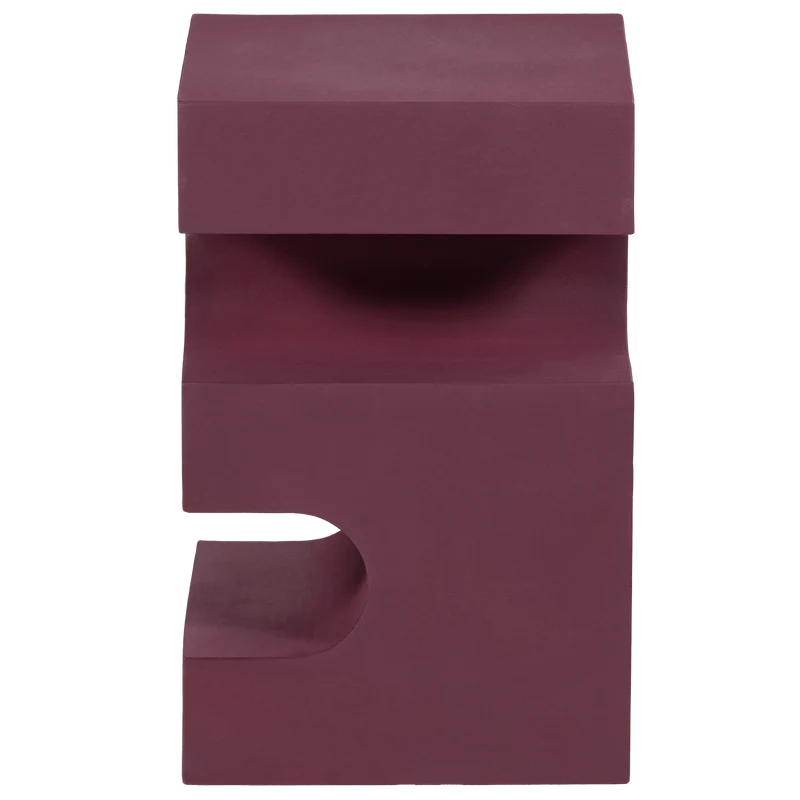 Jessa side table metall lila/braun